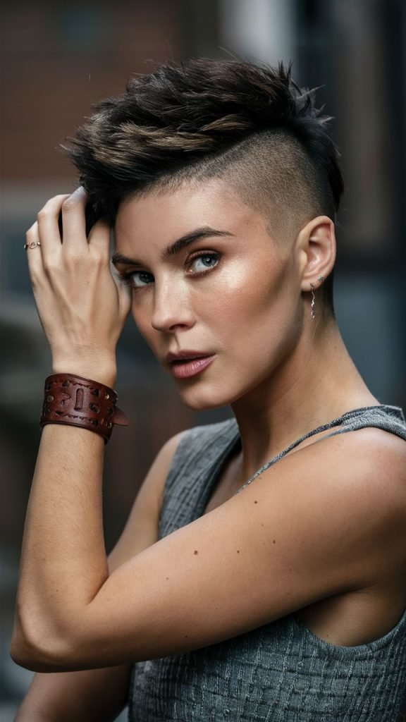 Faux Hawk with Shaved Sides