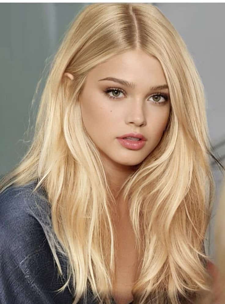Long and blonde hair cut