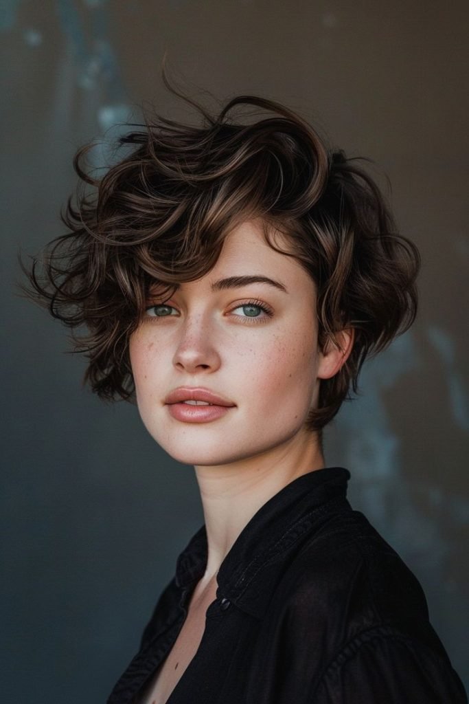 wavy pixie cut