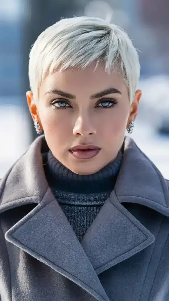 bleached Pixie hairstyle
