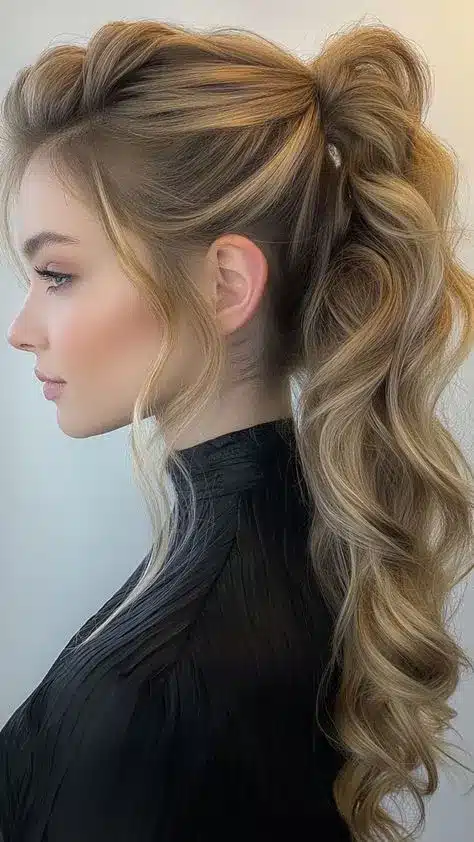 half up half down hairstyle