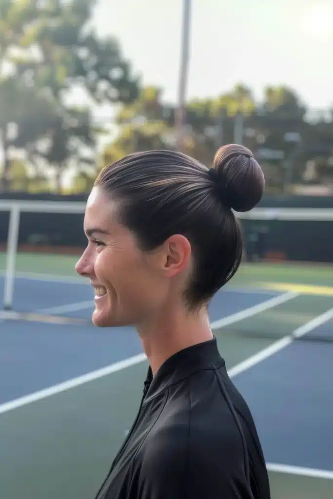 simple bun hairdo