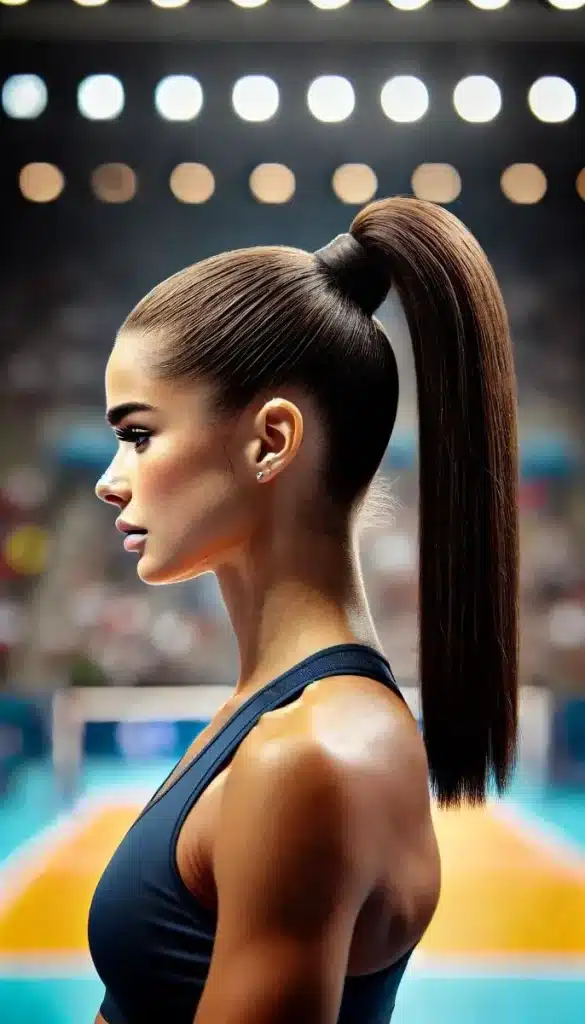 high pony basketball hairstyle