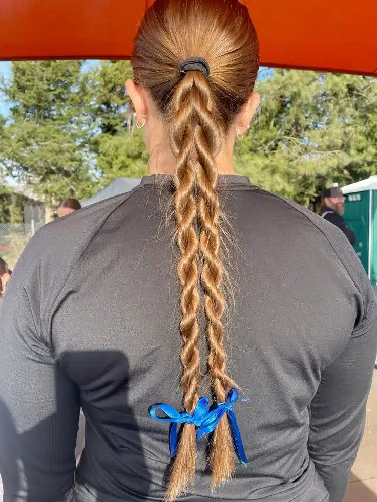 two pony sports hairstyle
